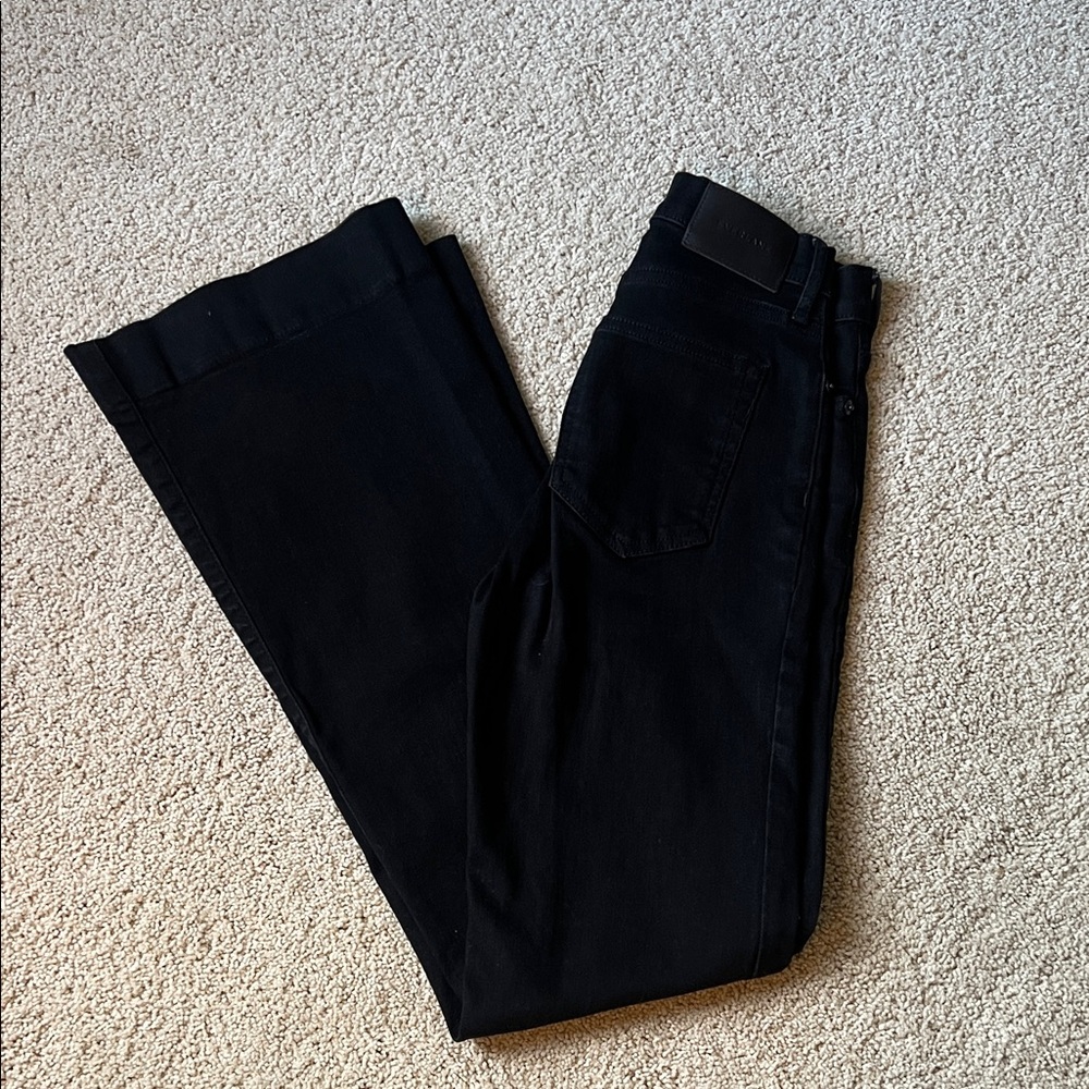 Everlane The High Rise Flare Jean – Size 23 – Black